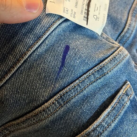 J. Crew Factory Petite stovepipe jean with cut hem in signature stretch+ - Picture 6 of 6